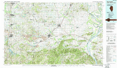 United States Geological Survey West Frankfort, IL-KY-IN (1987, 100000-Scale) digital map