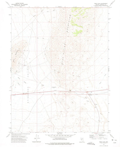 United States Geological Survey West Gate, NV (1972, 24000-Scale) digital map