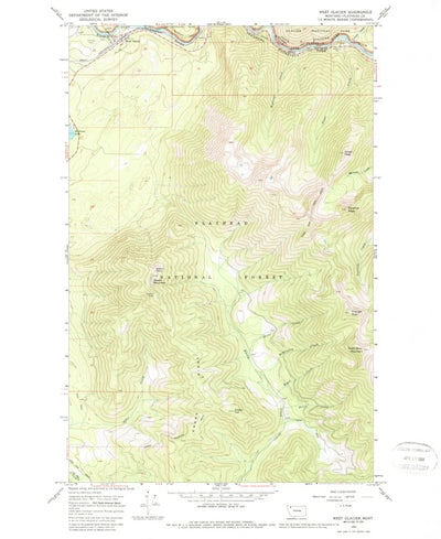 United States Geological Survey West Glacier, MT (1964, 24000-Scale) digital map