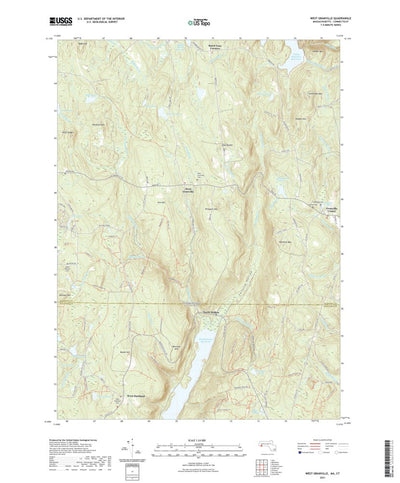 United States Geological Survey West Granville, MA (2021, 24000-Scale) digital map