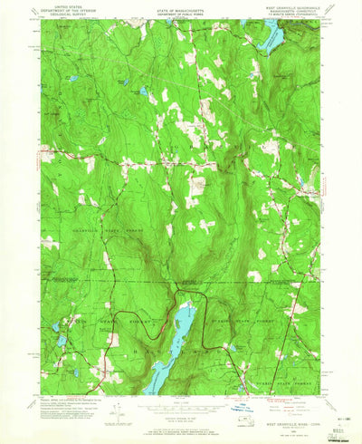 United States Geological Survey West Granville, MA-CT (1955, 24000-Scale) digital map