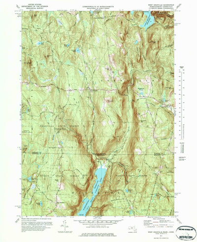 United States Geological Survey West Granville, MA-CT (1971, 24000-Scale) digital map