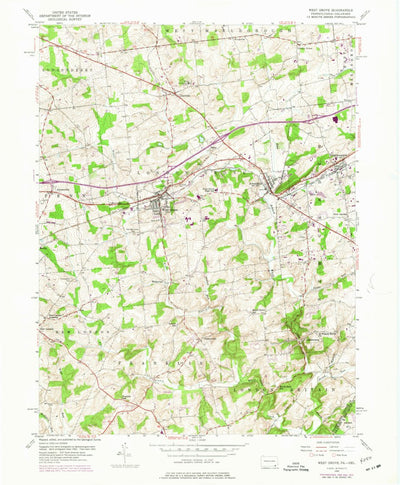 United States Geological Survey West Grove, PA-DE (1953, 24000-Scale) digital map