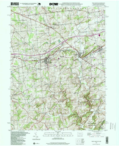 United States Geological Survey West Grove, PA-DE (1997, 24000-Scale) digital map
