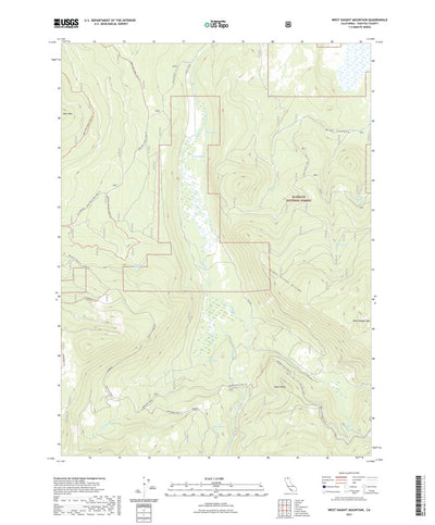 United States Geological Survey West Haight Mountain, CA (2021, 24000-Scale) digital map