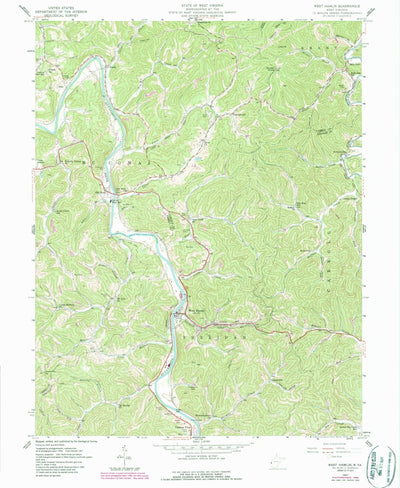 United States Geological Survey West Hamlin, WV (1957, 24000-Scale) digital map