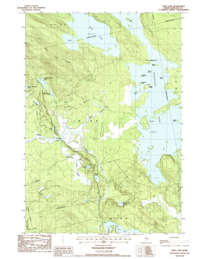 United States Geological Survey West Lake, ME (1987, 24000-Scale) digital map