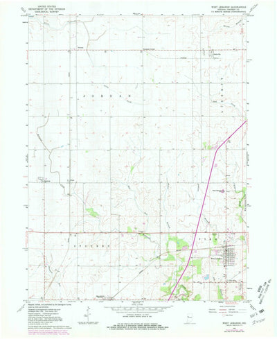 United States Geological Survey West Lebanon, IN (1961, 24000-Scale) digital map