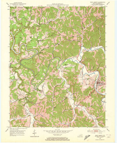 United States Geological Survey West Liberty, KY (1951, 24000-Scale) digital map