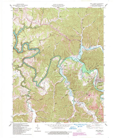 United States Geological Survey West Liberty, KY (1977, 24000-Scale) digital map
