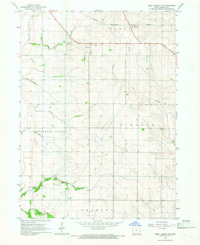 United States Geological Survey West Liberty SW, IA (1965, 24000-Scale) digital map