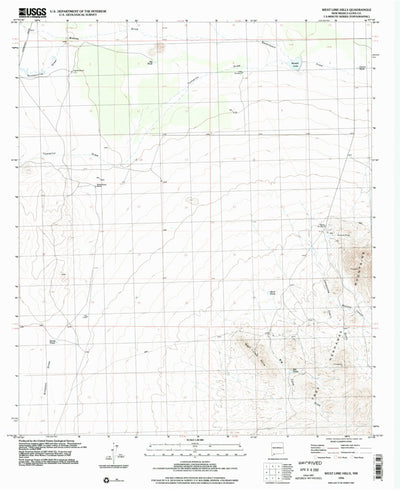 United States Geological Survey West Lime Hills, NM (1996, 24000-Scale) digital map