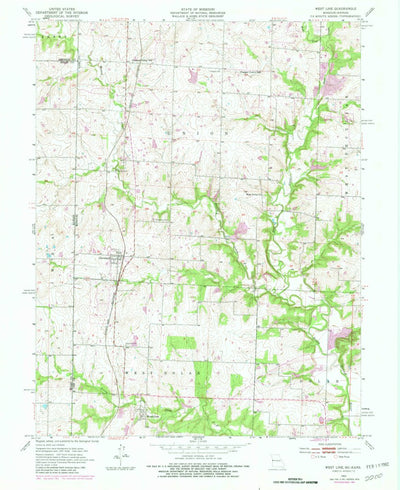 United States Geological Survey West Line, MO-KS (1953, 24000-Scale) digital map
