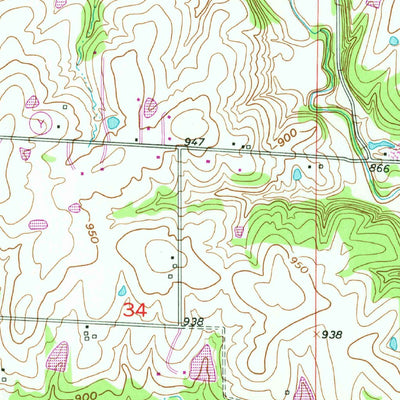 United States Geological Survey West Line, MO-KS (1953, 24000-Scale) digital map
