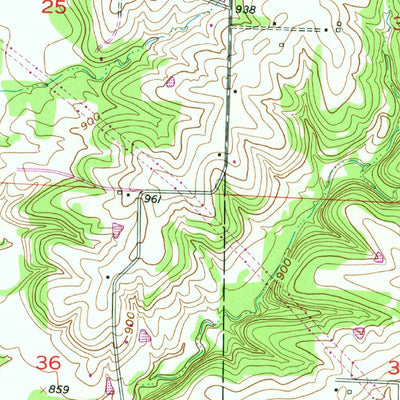 United States Geological Survey West Line, MO-KS (1953, 24000-Scale) digital map