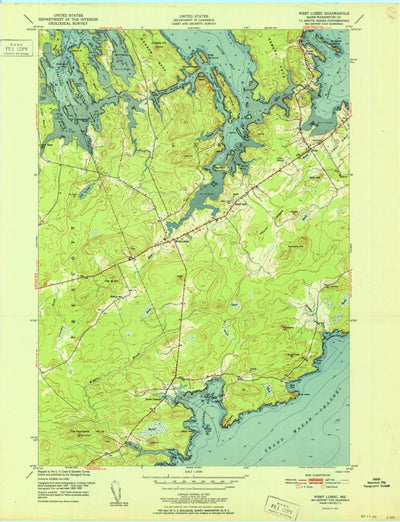 United States Geological Survey West Lubec, ME (1951, 24000-Scale) digital map