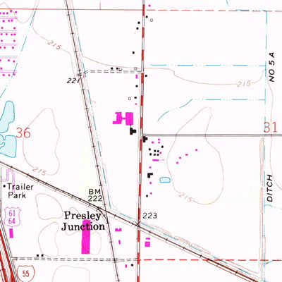 United States Geological Survey West Memphis, AR-TN (1966, 24000-Scale) digital map