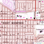 United States Geological Survey West Memphis, AR-TN (1966, 24000-Scale) digital map