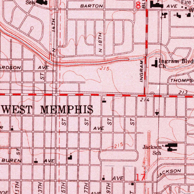 United States Geological Survey West Memphis, AR-TN (1997, 24000-Scale) digital map