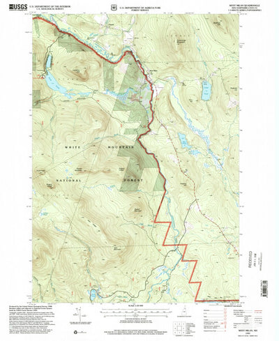 United States Geological Survey West Milan, NH (1995, 24000-Scale) digital map