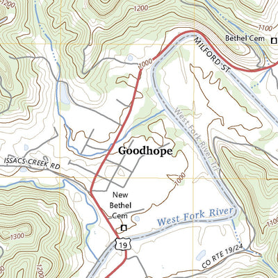 United States Geological Survey West Milford, WV (2023, 24000-Scale) digital map