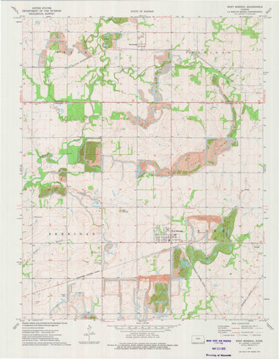 United States Geological Survey West Mineral, KS (1973, 24000-Scale) digital map