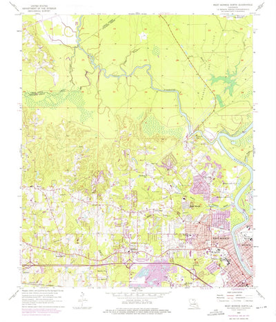 United States Geological Survey West Monroe North, LA (1957, 24000-Scale) digital map