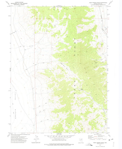 United States Geological Survey West Morris Basin, NV (1971, 24000-Scale) digital map