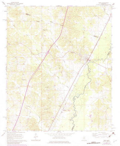 United States Geological Survey West, MS (1964, 24000-Scale) digital map