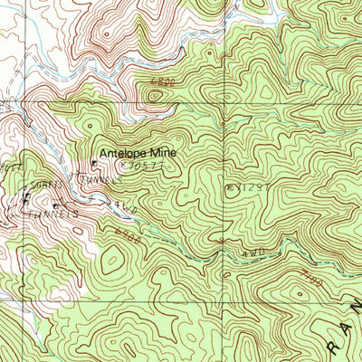 United States Geological Survey West Of Bellevue Peak, NV (1990, 24000-Scale) digital map