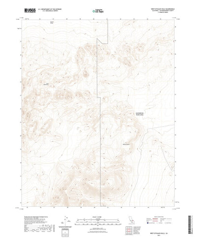 United States Geological Survey West of Black Hills, CA (2021, 24000-Scale) digital map