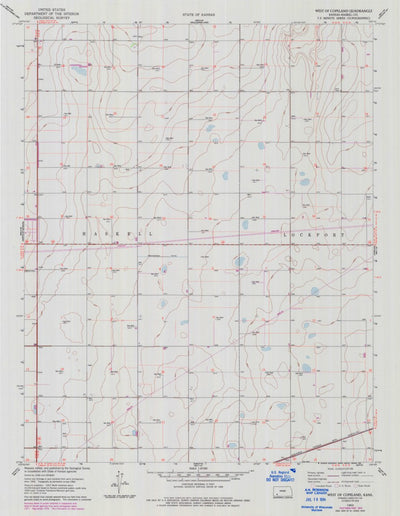 United States Geological Survey West Of Copeland, KS (1960, 24000-Scale) digital map