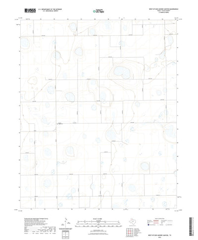 United States Geological Survey West of Dick Moore Canyon, TX (2022, 24000-Scale) digital map