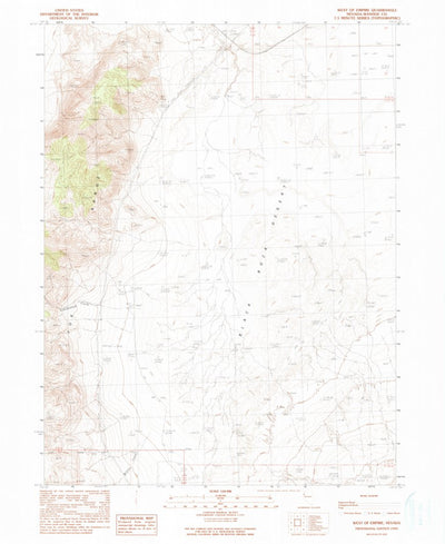United States Geological Survey West Of Empire, NV (1990, 24000-Scale) digital map