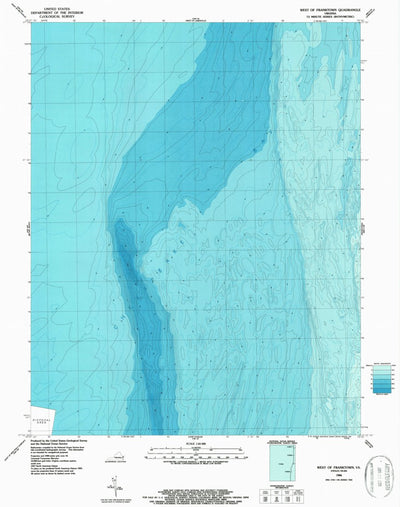 United States Geological Survey West Of Franktown, VA (1986, 24000-Scale) digital map