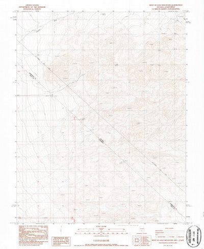 United States Geological Survey West Of Gold Mountain, NV-CA (1987, 24000-Scale) digital map