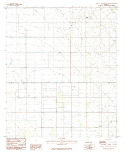 United States Geological Survey West Of Greasewood Mountain, AZ (1985, 24000-Scale) digital map