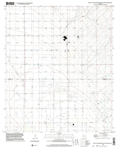United States Geological Survey West Of Greasewood Mountain, AZ (1996, 24000-Scale) digital map