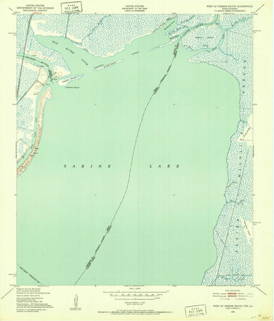 United States Geological Survey West Of Greens Bayou, TX-LA (1943, 24000-Scale) digital map