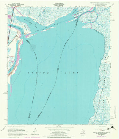 United States Geological Survey West Of Greens Bayou, TX-LA (1957, 24000-Scale) digital map