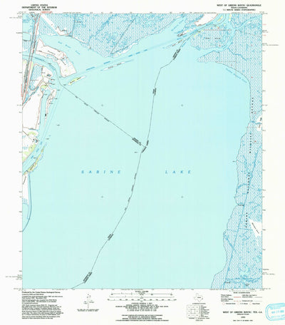 United States Geological Survey West Of Greens Bayou, TX-LA (1993, 24000-Scale) digital map