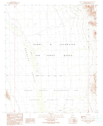 United States Geological Survey West Of Growler Peak, AZ (1990, 24000-Scale) digital map