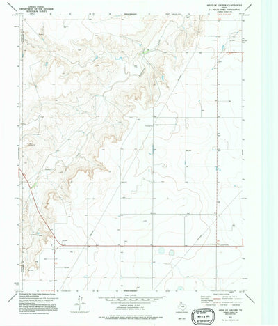 United States Geological Survey West Of Gruver, TX (1974, 24000-Scale) digital map