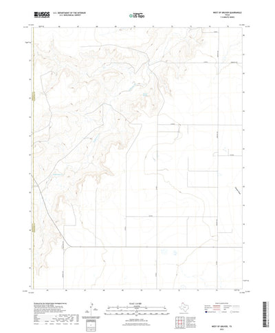 United States Geological Survey West of Gruver, TX (2022, 24000-Scale) digital map