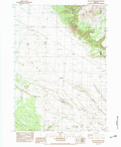 United States Geological Survey West Of Hampton, OR (1983, 24000-Scale) digital map