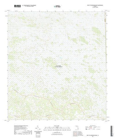 United States Geological Survey West of Horseshoe Head, FL (2021, 24000-Scale) digital map