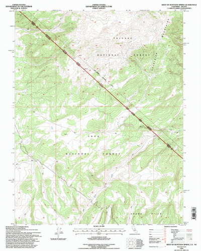 United States Geological Survey West Of Huntoon Spring, CA-NV (1994, 24000-Scale) digital map
