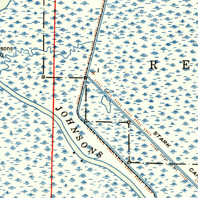 United States Geological Survey West Of Johnson Bayou, LA-TX (1943, 24000-Scale) digital map