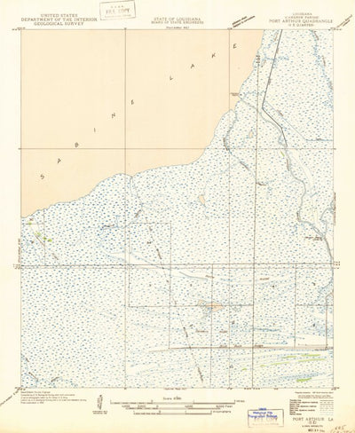 United States Geological Survey West Of Johnson Bayou, LA-TX (1946, 31680-Scale) digital map