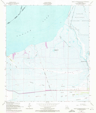 United States Geological Survey West Of Johnson Bayou, LA-TX (1957, 24000-Scale) digital map